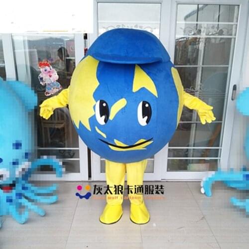 Mascot Globe Earth Mascot Costume Custom Fancy Costume Anime Cosplay Apparel theme fancy dress carnival costume