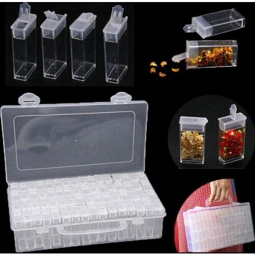 Fashion 64pcs Diamond Painting Tool Bead Container Diamond Embroidery Stone Storage Box