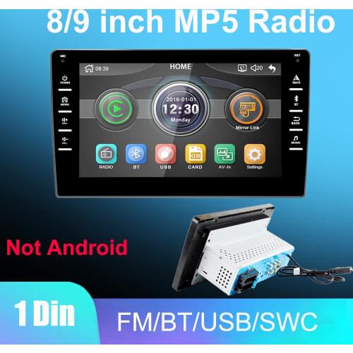 9 inch One Din Touch Screen Mirrorlink MP5 Radio Player Bluetooth USB FM Rear View Camera Car Radio Autostereo