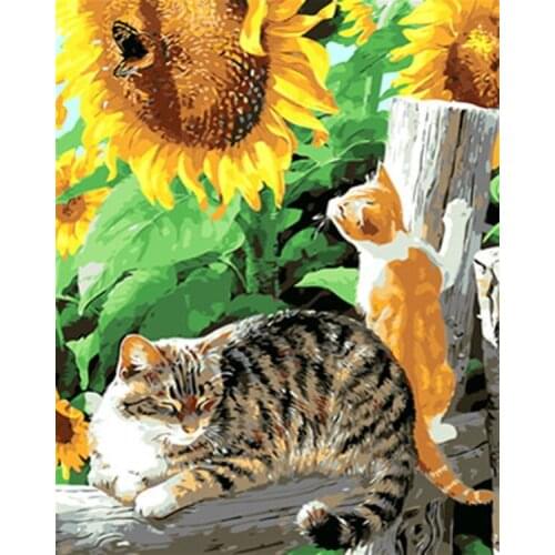 Love.Thanks Animal Diamond Painting Kit Pet Cat 5D Diamond Mosaic Cross Stitch Kits EmbroideryDiamond Painting Full Drill