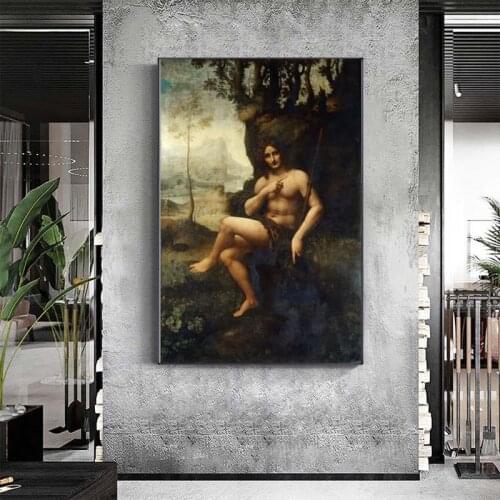 Bacchus Famous Canvas Art Wall Painting Reproductions By Leonardo Da Vinci Classical Wall Art Canvas Prints For Living Room Wall