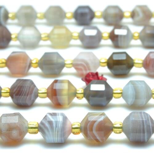 Natural Botswana Agate Faceted Double Terminated Point Loose Beads Wholesale Gemstone Semi Precious Stone Jewelry Making Design