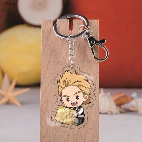 New Anime My Hero Academia Cartoon Keychain Double-Side Transparent Acrylic Cute Boku No Hero Academia Key Rings Cosplay Props