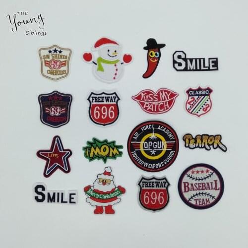 New arrive English Alphabet Embroidery Patches for Clothing DIY Stripes Sticker Clothes Letters Iron on patch Badges Accessories