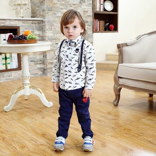 2 year old boy clothing boys Atummn strap kid autumn winter suit kids fashion 2018 toddler boutique clothes suspender