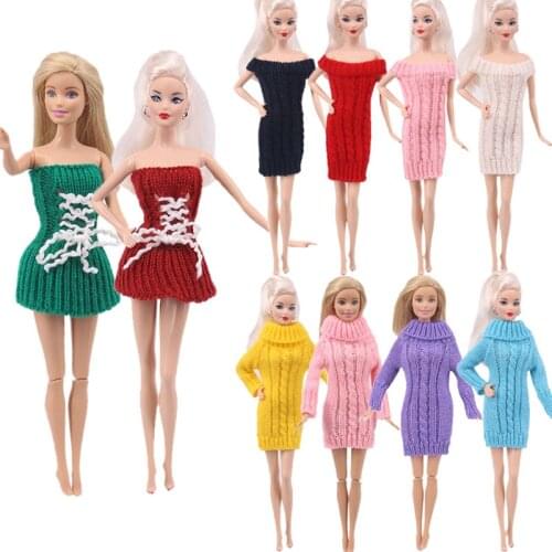 Pure Color Sweater Casual Home Wear Waist Bandage Design Handmade Barbie Clothes Accessories For 11 Inch 26-28 Cm Barbies Doll