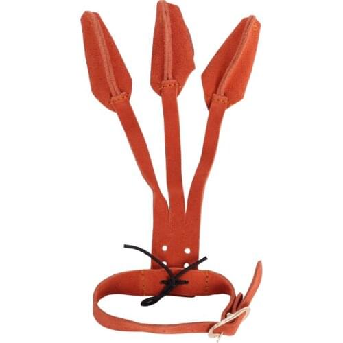 Soft Cow Leather Archery 3 Fingers Guard Recurve Traditional Bow Shooting Gloves Finger Guard Protective Equipment