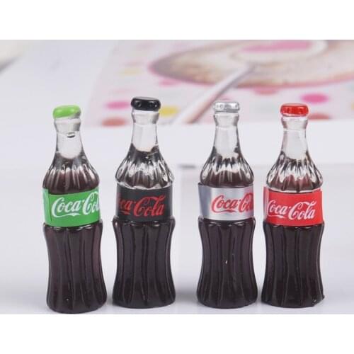 4pcs 32mm mini realistic cola drink model for Kitchen/DIY House/Mininatures decor 1/16 1/12 Doll House Accessories toy for adult