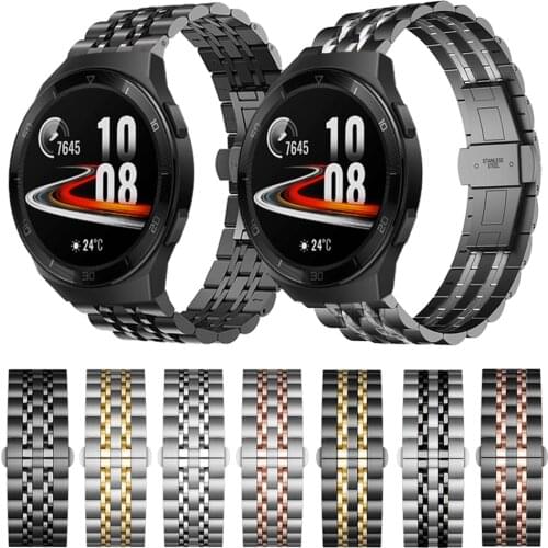 Stainless Steel Butterfly buckle Strap for Huawei Watch GT 2e band for Watch GT2 Pro GT2 46mm Bracelet WatchBands
