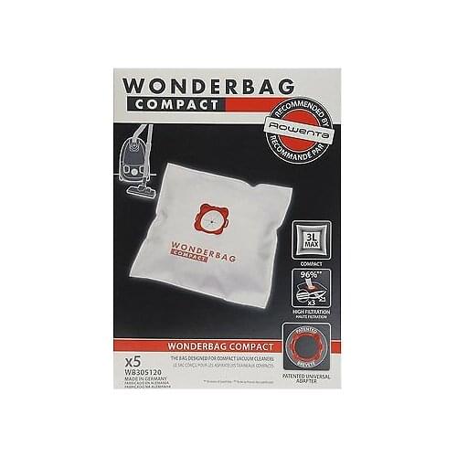 ROWENTA 5 bags + adapter vacuum cleaner WB305120 WONDERBAG COMPACT