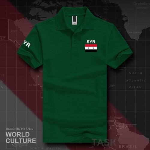 Syrian Arab Republic Syria polo shirts men short sleeve white brands printed for country 2017 cotton nation team flag SYR Arabic