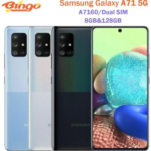 Samsung Galaxy A71 5G A7160 Dual Sim 8GB RAM 128GB ROM 6.7" Exynos Octa Core Original Mobile Phone 4 Cameras NFC Cell Phone