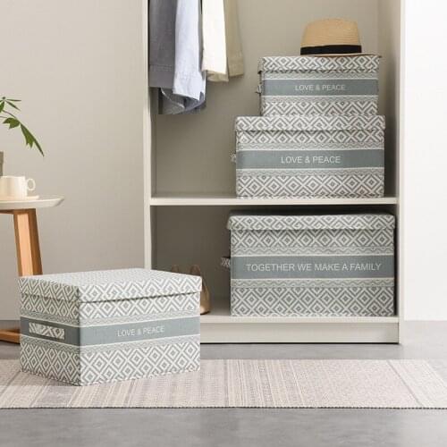 Home Fabric Folding Storage Box Foldable Clothing Storage Organizer Toy Storage Box Dustproof Storage Box Organizer