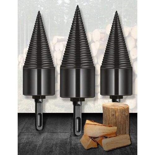 Hex Shank Firewood Splitter Machine Drill Wood Cone Reamer Punch Driver Step Drill Bit Split Drilling Tools woodworking tools
