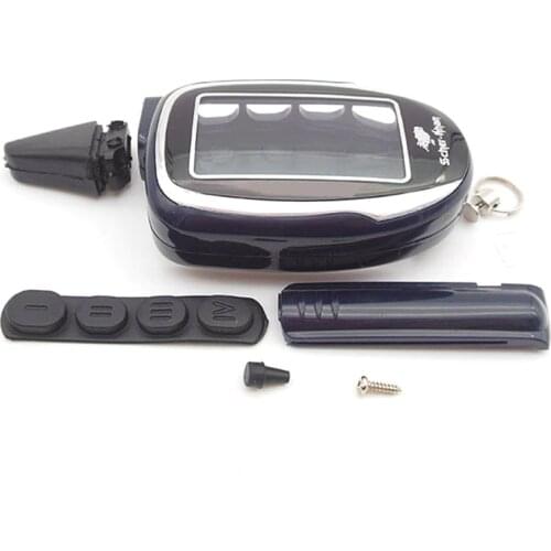 Russia version MX-9 case keychain for KGB MX-9 lcd remote two way car alarm system free shipping