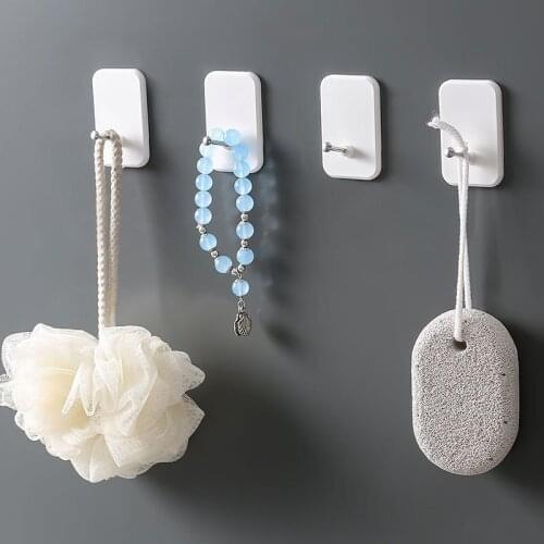 2PCS Hook Strong Transparent Suction Wall Sucker Hanger Waterproof Adhesive Heavy Load Rack Stainless Steel Hook cintre GUANYAO