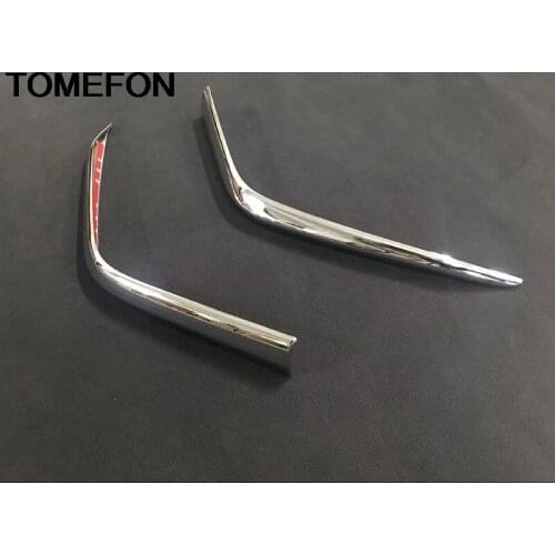 TOMEFON Exterior For Toyota Alphard AH30 2019 Sport Edition Front Head Bumper Corner Angle Bead Crashproof Trim Stainless Steel