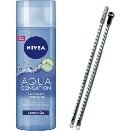 Aqua Sensation Revitalizing Facial Cleansing Gel Cucumber Essence 200 ml & Comedones Acne Set