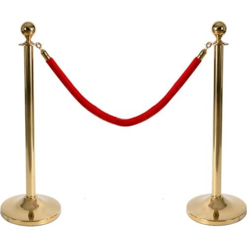 High quality 1.5m long twisted lining barrier rope, flannel sling for welcoming queuing columns, pole fences, stands