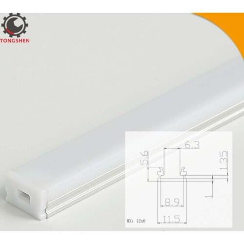 12X6MM LED Aluminum Channel System For Strip Lights Installation Recessed Extrusion Led Aluminum Profile For Led Flexible Strip