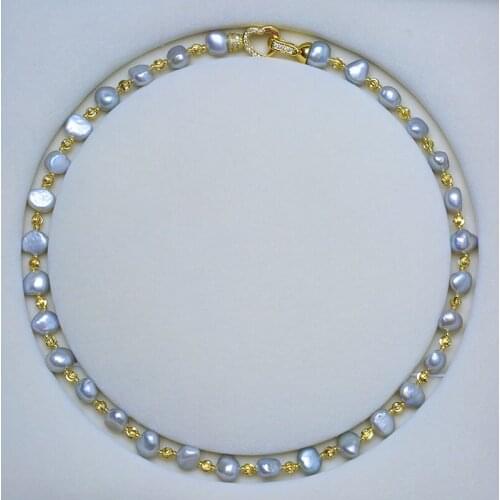 Customized Length 4 Different Colors Kiwa Pearl Strand Necklace Natural Freshwater Pearl Choker Women Necklace Jewelry Gifts