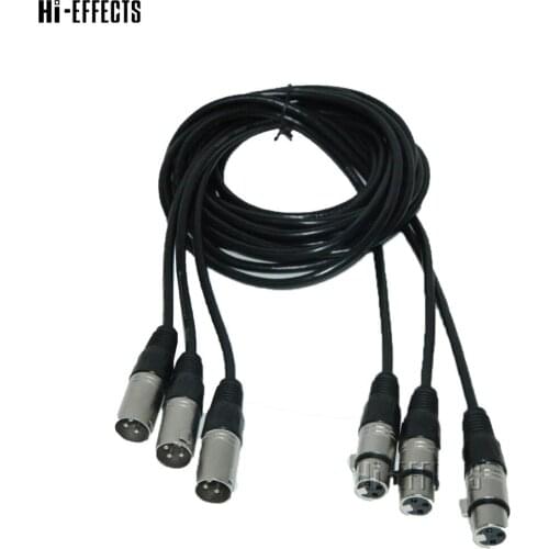 5pcs/lot 2meter DMX 3-pin Signal Lines lighting signal cable for linking stage lights fast shipping high quality