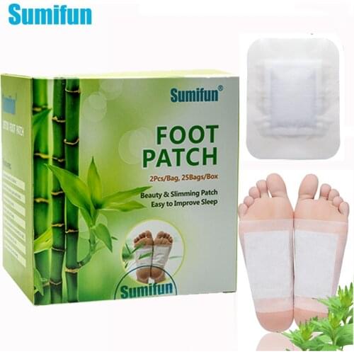 50pcs Foot Patch Adhesive Slimming Herbal Sticker Health Care Massage Detox Feet Pads Cleaning Body Toxins Pain Relief Plaster