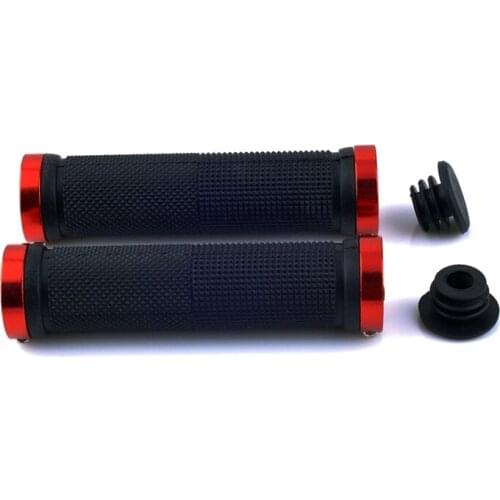 8 Wholesale X(Good deal DOUBLE LOCK ON LOCKING BMX MTB MOUNTAIN BIKE CYCLE BICYCLE HANDLE BAR GRIPS Black red