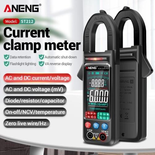 NJTY 826D 1000A AC Clamp Meter 6000 Counts AC True RMS NCV Clamp Meter DC/AC Current Temperature Resistance Frequency Capacitanc