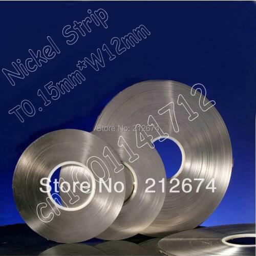 Free Shipping 18650 26650 battery T0.15*W12mm nickel strip lithium battery pure nickel belt tape
