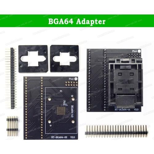 Free Shipping RT809H Programmer Adapter RT-BGA63-01 V2.1 EMMC NW267 BGA63 Socket / RT-BGA64-01 1.0mm spacing frame 11*13mm