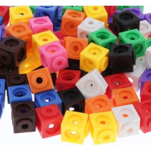 Kids Cubes Multicolor Stacking Blocks Math Educational Toys