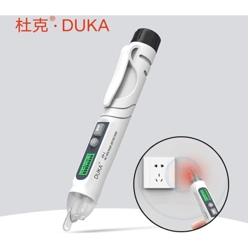 DUKA Smart Non-Contact Voltage Detector Indicator Profession Smart Test Pencil Live/phase Wire Breakpoint NCV Continuity Tester