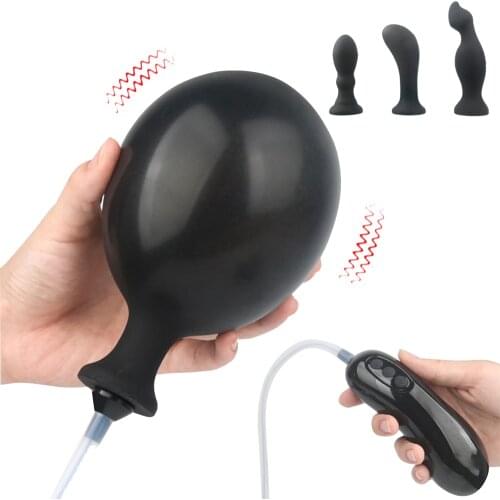 Electric Inflatable Anal Vibrator Large Dildo Vagina Expander Big Vibrating Butt Plug Anal Dilator Prostate Massager Sex Shop