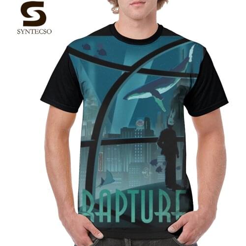 System Shock T Shirt Rapture - Bioshock T-Shirt Printed Casual Tee Shirt Mens Cute 5x Polyester Graphic Tshirt