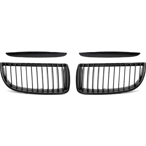 Glossy Black Front Bumper Grill Grille for BMW- E90 E91 2006-2008 323I 328I 328Xi 335I 335Xi 330I 330Xi 320I 325Xi