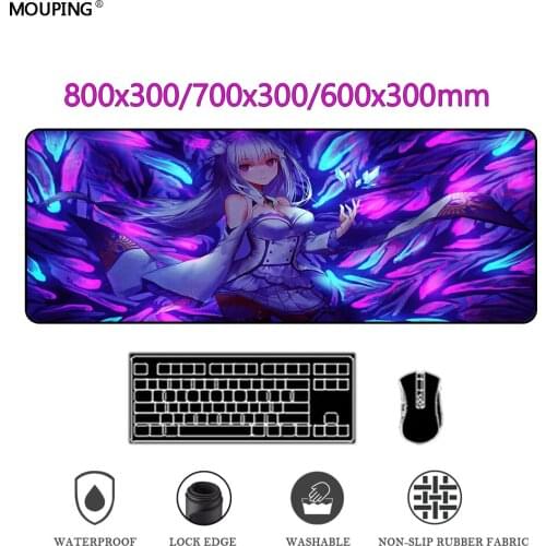 Anime mouse pad re zero skyrim mousepad pink gamer accessories keyboard pc deskmat rubber girl Carpet non-slip mat DropShipping