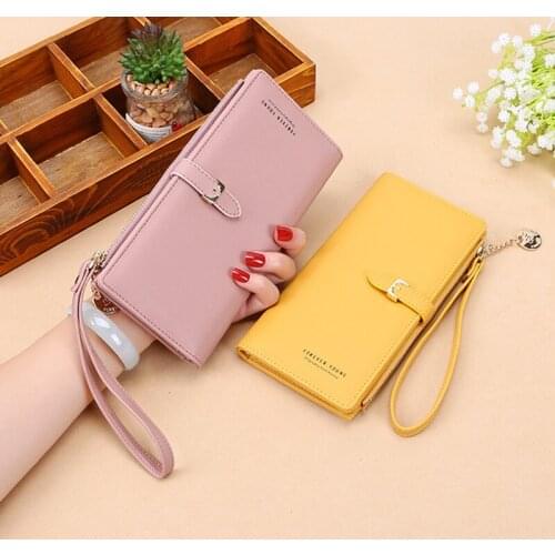 7 Color New Women Wallets Long Wallet Fashion Top Quality PU Leather Card Holder Female Purse Zipper For Women