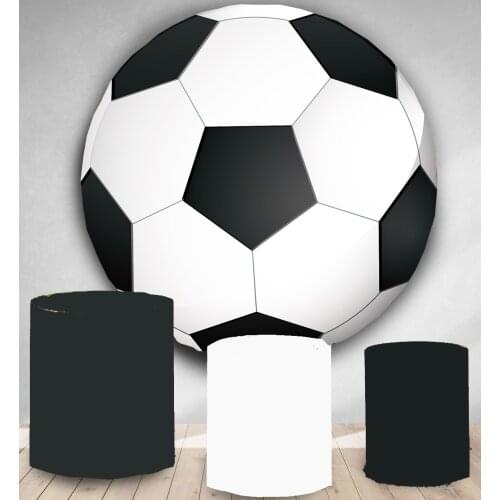 Round Circle backdrop background football theme kids birthday party decor photo studio baby shower cake candy table cover YY-123