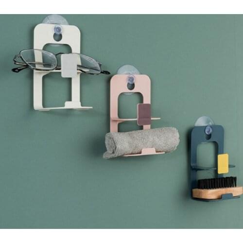 Kitchen Metal Suction Cup Sink Drain Rack Sponge Storage Drying Holder Soap Stand Kitchen Storage Organizer