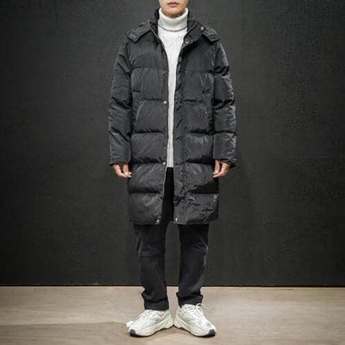 Mens Winter Jacket 5XL Thicken Warm Cotton Men Parkas Hooded Coat Long Black Mans Jackets Outwear Jaqueta Masculina 6609