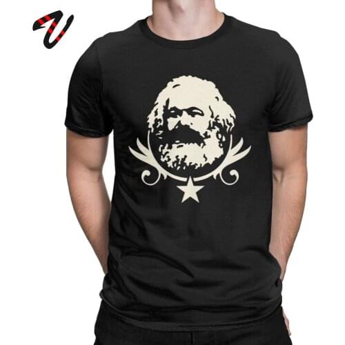 Mens T Shirts Socialist Tshirt Karl Marx Red Star Communism Marxism Socialism Cotton Tops Awesome Tee Shirt Plus Size T-Shirt