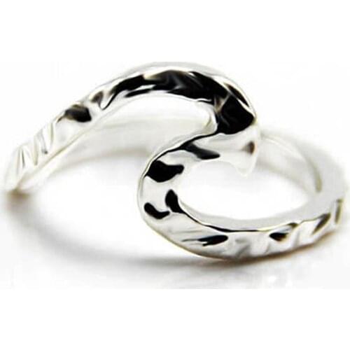 2020 New Fashion Trendy Simple Wave Ring Jewelry Golden Silvers 3 Color Wedding Party Alloy Tail Rings For Women & Men anillos