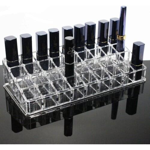 New Clear 36 Grids Acrylic Lipstick Holder Cosmetic Storage Box Makeup Organizer Sundries Display Box Cosmetic Tools Case