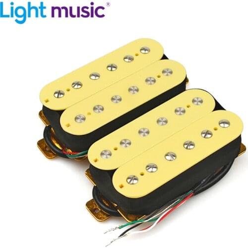 Open Style Dual Coil Humbucker Neck and Bridge Pickup Ceramic Magnet Ivory Color Electric Guitar Pickup Guitar Accessories
