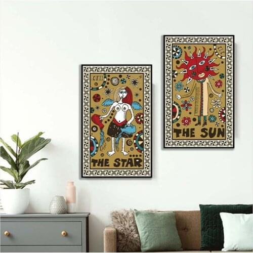 Poker punk style illustration Nordic Canvas Painting Prints Poster Wall Art Picture For Living Room Home Decor Free Shipping
