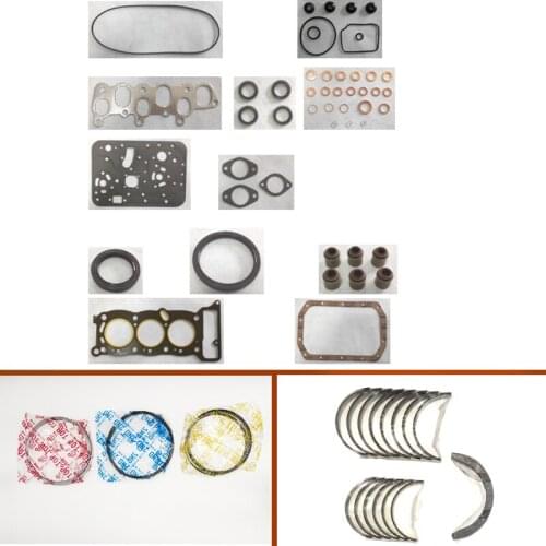 Engine complete overhaul full gasket set kit main crankshaft connecting bearing piston ring for Isuzu Engine : 3KB1 3KC1