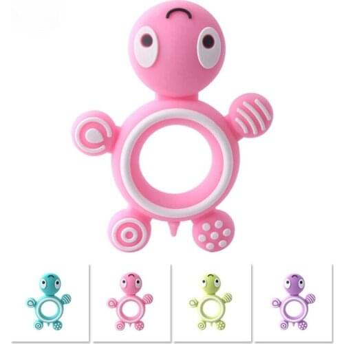 Silicone Baby Teethers Turtle 1PC Food Grade Animal Silicone Tiny Rod Childrens Goods Nurse Gift Baby Teether Toys Bite Bites