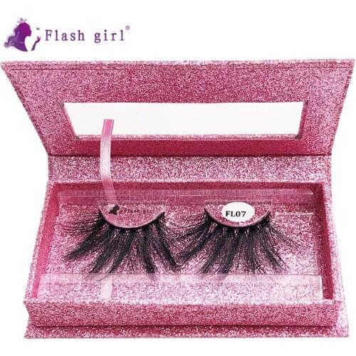 Flash girl natural eyelash with beautiful box FL07 comfort 25mm 100% handmade natural soft eyelashes