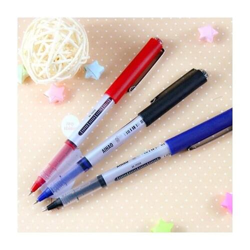 12 pcs/Lot Classic roller tip pen wholesale 3 color gel pens Liquid ink office accessories school supplies Canetas escolar